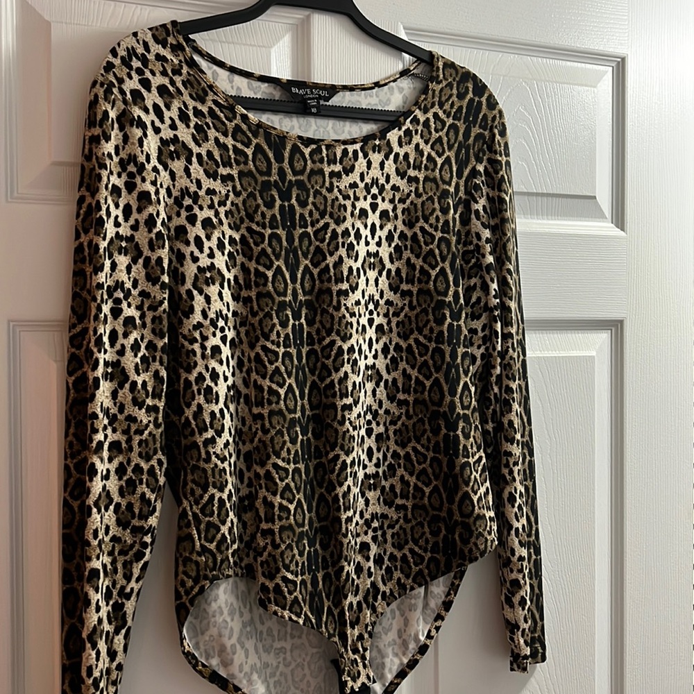 Leopard print body suit